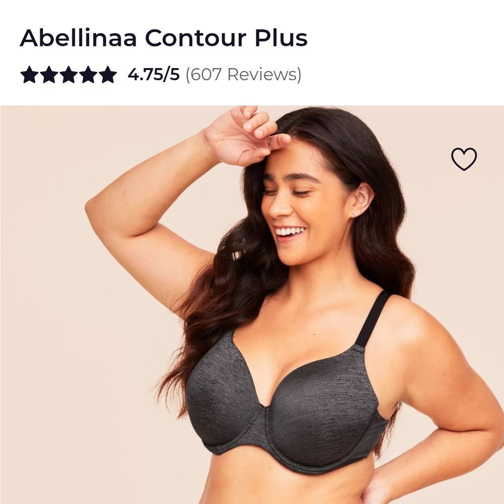 NWT Adore Me Gray Contour Bra with Supportive Underwire 38i